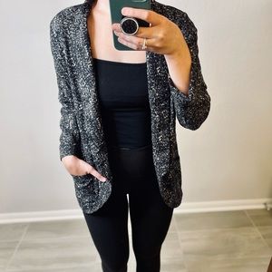 Lush- speckled colored 3/4 sleeved blazer- size Large